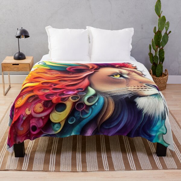 Item preview, Lion King, Abstract, Colorful Kingdom, Religious Art designed and sold by Rhonda Brown.