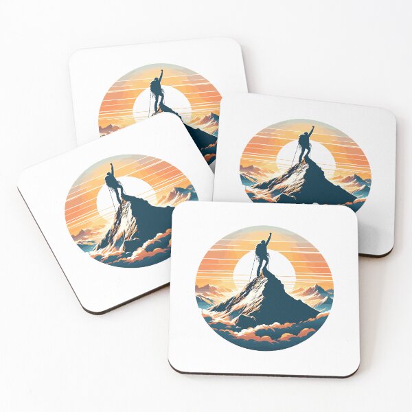 Item preview, Triumph at Dawn: Mountain Climber Silhouette designed and sold by IWEARUWEAR.