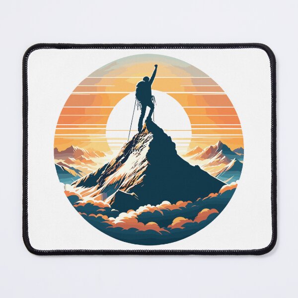 Item preview, Triumph at Dawn: Mountain Climber Silhouette designed and sold by IWEARUWEAR.