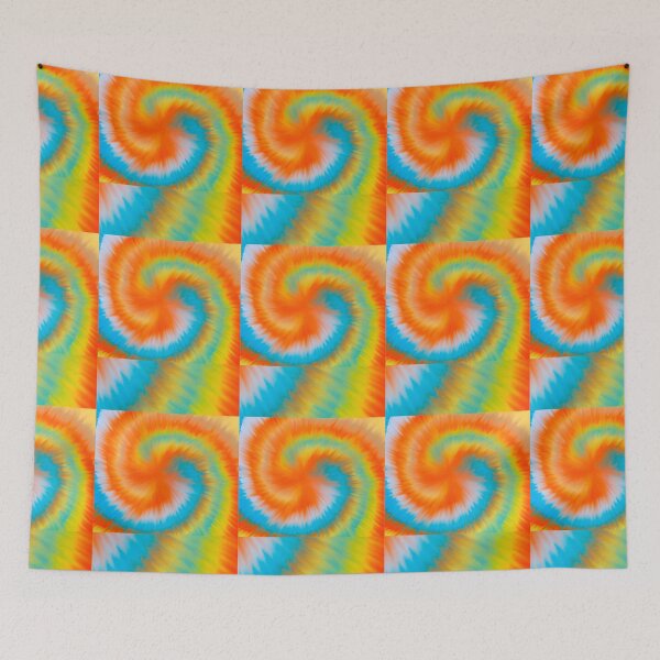 Item preview, Tye Dye Art Mix Mashup Orange Blue Yellow Colorful Pattern designed and sold by LLdreams.