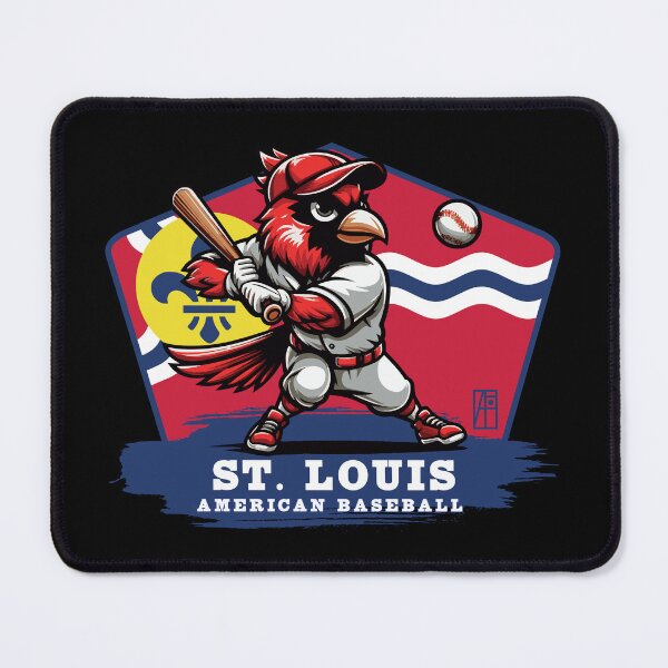 Item preview, USA - American BASEBALL - St. Louis - Baseball mascot - St. Louis baseball designed and sold by ArtProjectShop.