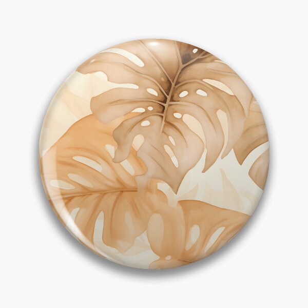 Artikelvorschau, Cottagecore Monstera Leaves Botanische beige Pastellpflanzen entworfen und verkauft von fluffstuffgifts.