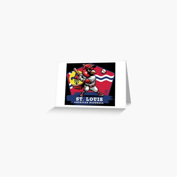 Item preview, USA - American BASEBALL - St. Louis - Baseball mascot - St. Louis baseball designed and sold by ArtProjectShop.