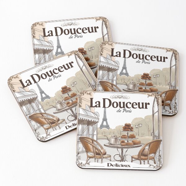 Item preview, Parisian Patisserie Elegance - Charming French Cafe with Eiffel Tower View designed and sold by David Balzen.