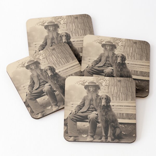 Item preview, Ghost Town Tall Man and Tall Dog (Vintage Photo) designed and sold by Samuelsboro.