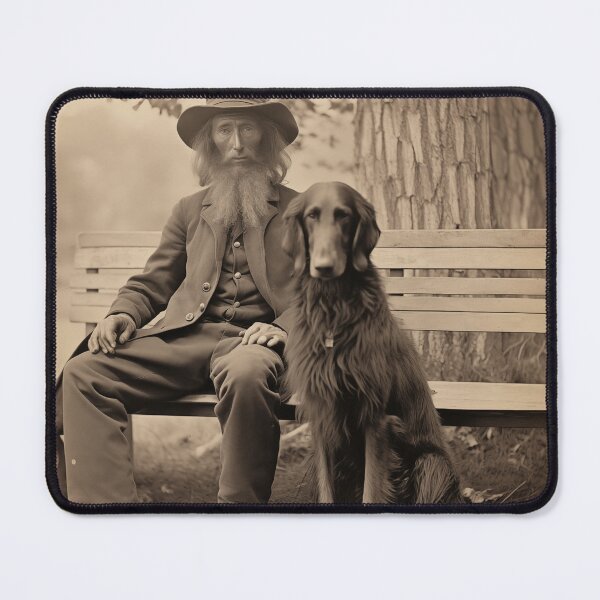 Item preview, Ghost Town Tall Man and Tall Dog (Vintage Photo) designed and sold by Samuelsboro.
