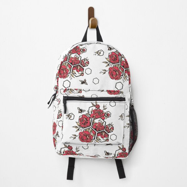 Item preview, Graphic bouquets of peonies flowers, light red seamless composition designed and sold by Drawmecute.