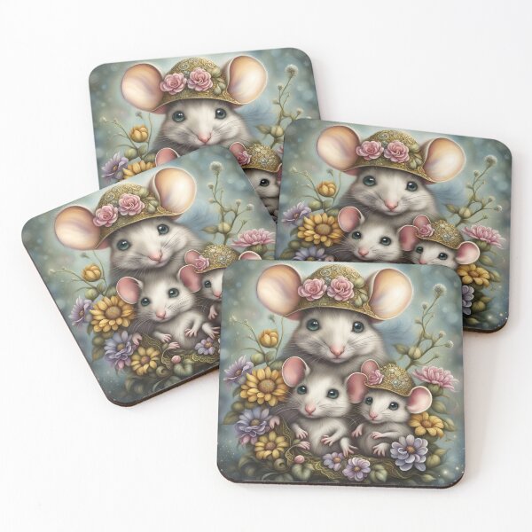 Item preview, Cute Mice Mother and Children designed and sold by Bright-Moonrise.