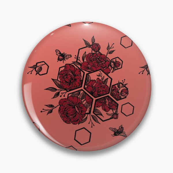 Aperçu de l'œuvre Bouquets graphiques de fleurs de pivoines, motif sans couture, rose saumon créée et vendue par Drawmecute.