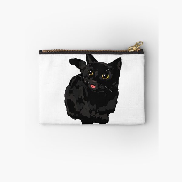 Item preview, Black cat with tongue out pixelart designed and sold by Asutip.