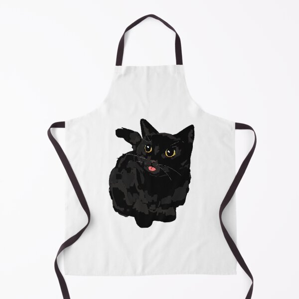 Item preview, Black cat with tongue out pixelart designed and sold by Asutip.