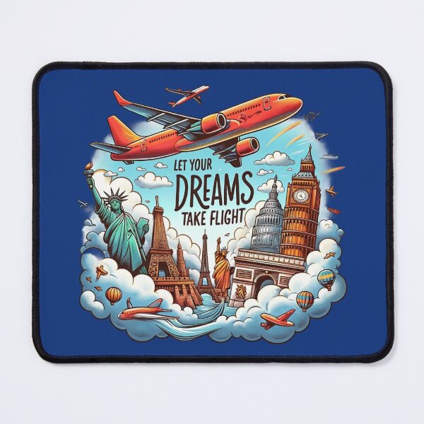 Item preview, LET YOUR DREAMS FLIGHT: A TRAVELER'S ADVENTURE designed and sold by BlueGoldArt.