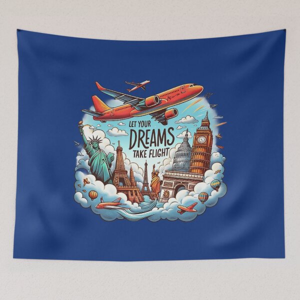 Item preview, LET YOUR DREAMS FLIGHT: A TRAVELER'S ADVENTURE designed and sold by BlueGoldArt.