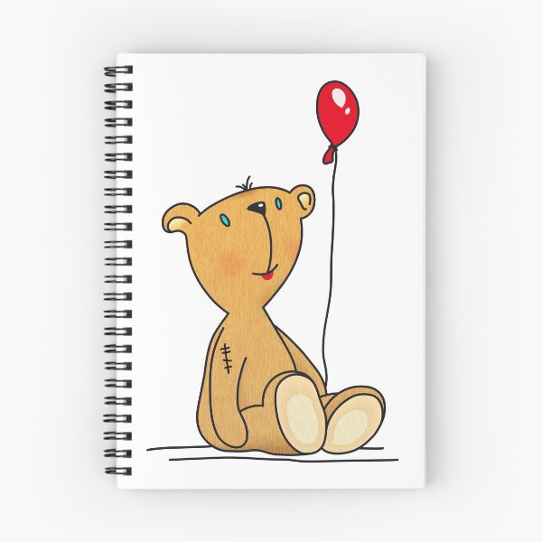 Item preview, Teddy bear with red balloon designed and sold by Helen-Storm.