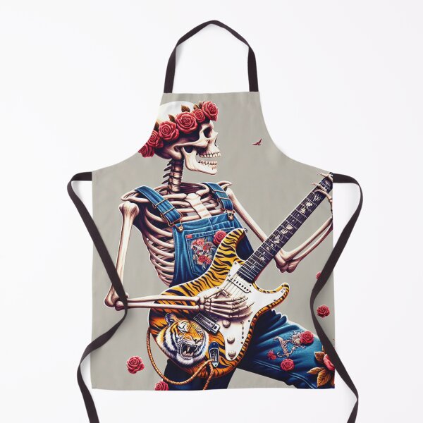 Item preview, Dead Skeleton on Tiger Roses Electric Grateful Guitar designed and sold by HippieFarms11.