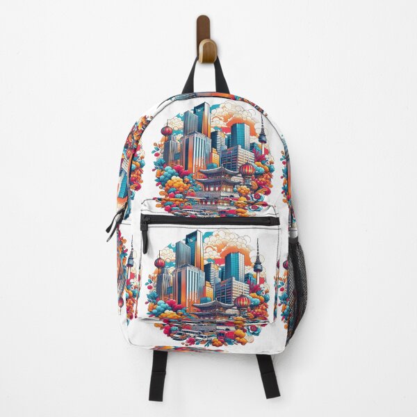 Item preview, the beautiful shapes of Seoul's Bosingak, Nuhak, and Jongno." designed and sold by PaintMeWorld.