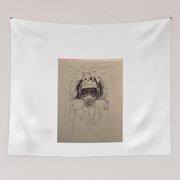 Item preview, Cool artistic face drawing with mask designed and sold by Smurfypixels.