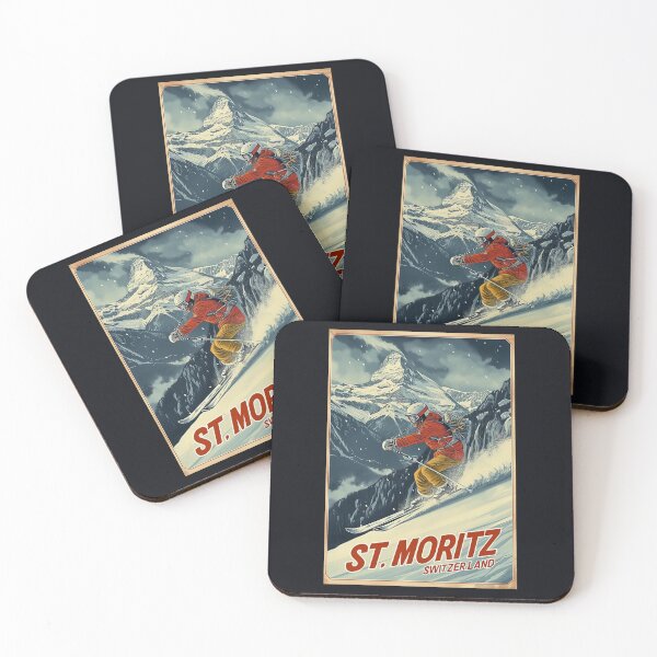 Item preview, St. Moritz Switzerland Ski designed and sold by StudioRedKoala.