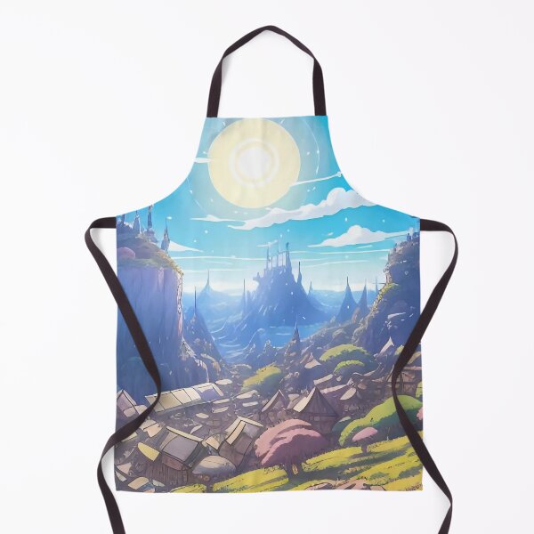 Item preview, Enchanted Village Amidst Nature’s Majestic Rocky Cliffs designed and sold by ArtComixHaven.