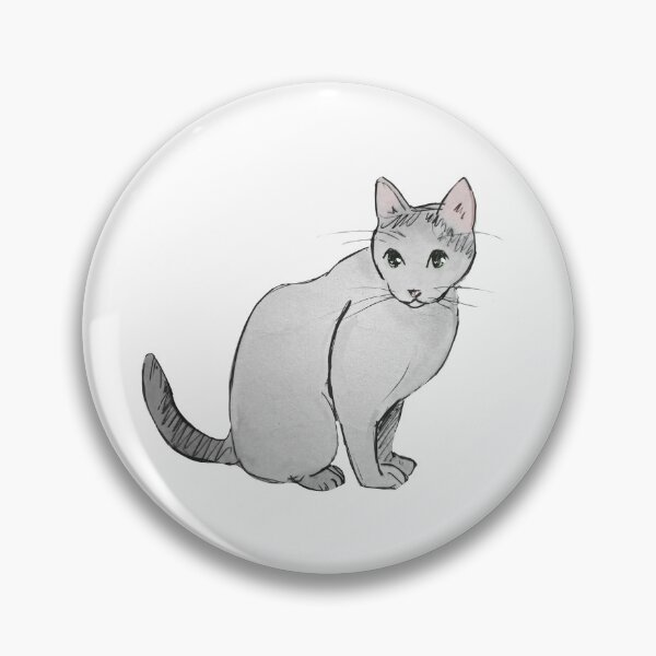 Item preview, Black and white cat standing sketch in graphite designed and sold by Asutip.