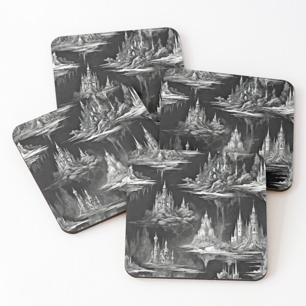 Item preview, "Ethereal Realms: A Fantastical Journey Through the Floating Cityscapes" designed and sold by MYTHIC PEEL STICKERS.
