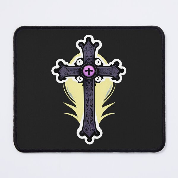 Item preview, Gothic Cross - Black and Purple Goth Aesthetic Illustration designed and sold by MadnessEnvelope.