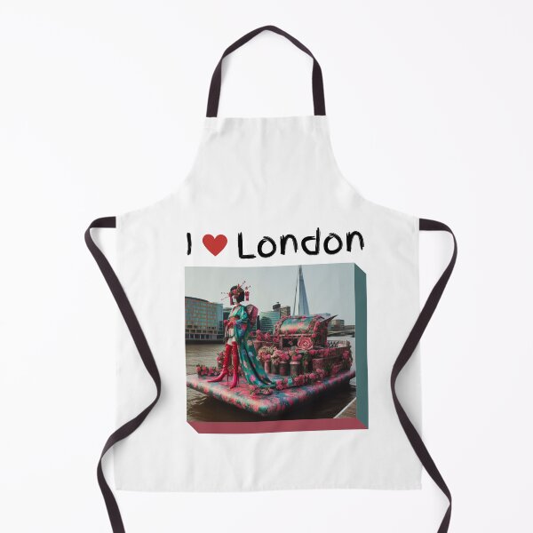 Item preview, Thames, Asian woman on boat in London Thames, the shard, extravagant I love London, Abstract artpiece star designed and sold by Coolparrotgirl.
