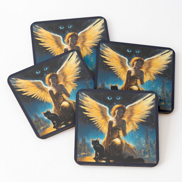 Item preview, The Cat and the Golden Angel. Surrealism. designed and sold by Natalia-Vlad.