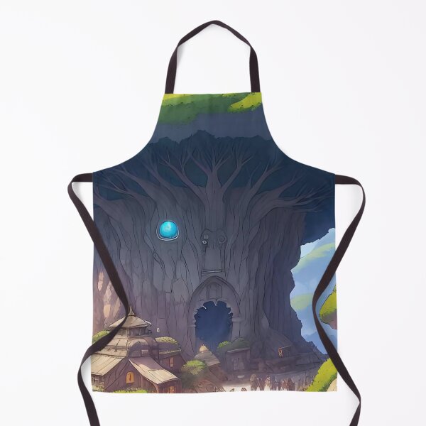 Item preview, Title: “Enchanted Village Nestled Amidst Majestic Nature’s Embrace designed and sold by ArtComixHaven.