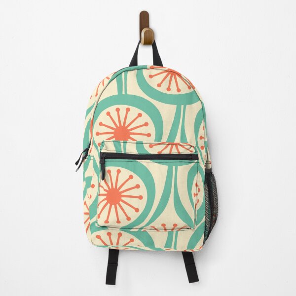 Item preview, Mid Century Modern Atomic Drops Teal Orange Pattern designed and sold by kierkegaard.