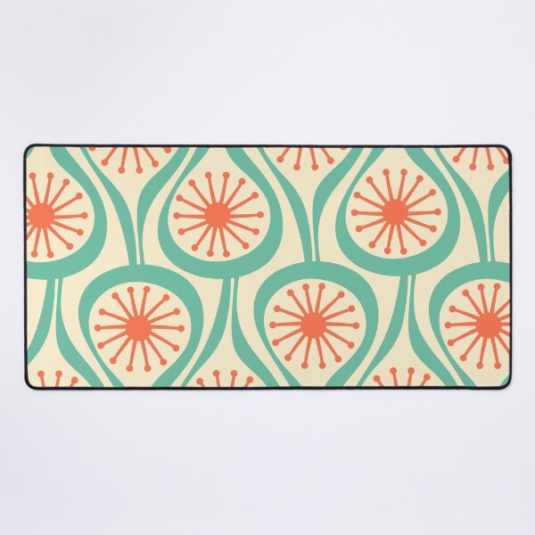 Item preview, Mid Century Modern Atomic Drops Teal Orange Pattern designed and sold by kierkegaard.