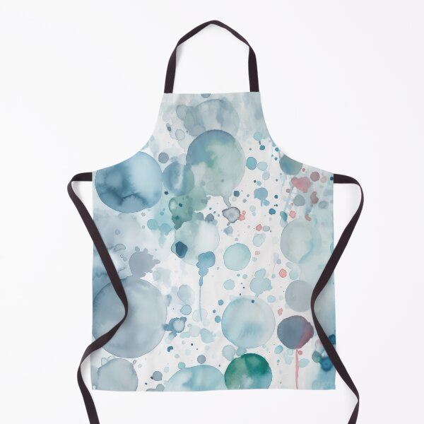 Item preview, Blue and Grey Round Splashes in Light Pastel Colors Abstract Watercolor Illustration designed and sold by MeowcuryRising.