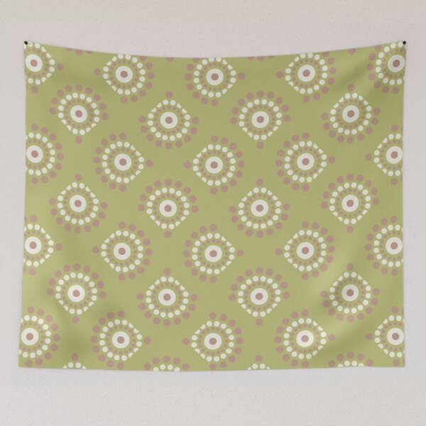 Item preview, Warm Neutrals Minimalist Dot Mandala Mirrored Scallop designed and sold by Triplicate Limited.