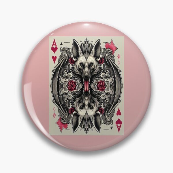 Item preview, Maned Wolf Dragon Ace of Hearts designed and sold by Biothurgy.