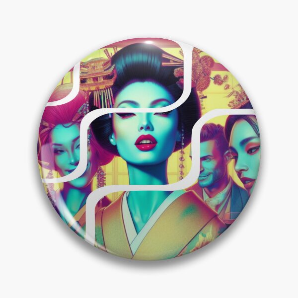 Item preview, Discover your colours, geisha abstract artpiece,  designed and sold by Coolparrotgirl.