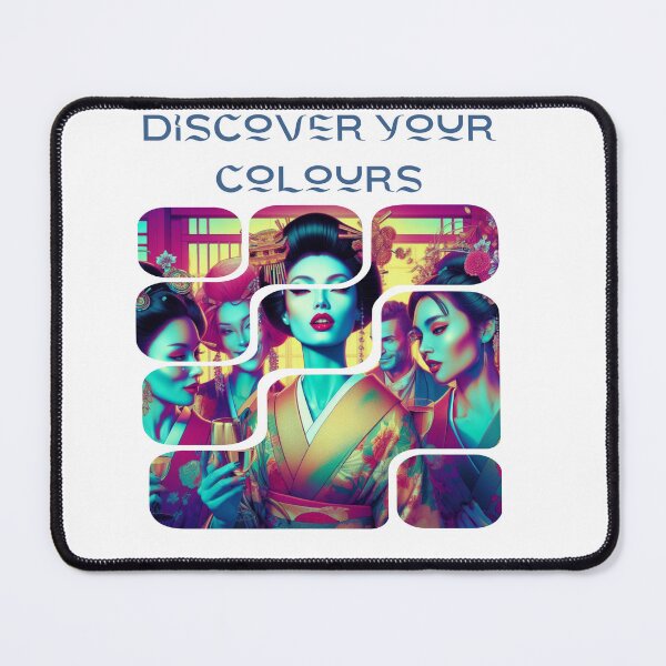 Item preview, Discover your colours, geisha abstract artpiece, designed and sold by Coolparrotgirl.