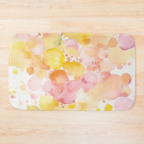 Item preview, Sunny Purple Grey and Pink Abstract Round Splashes in Light Pastel Colors  designed and sold by MeowcuryRising.