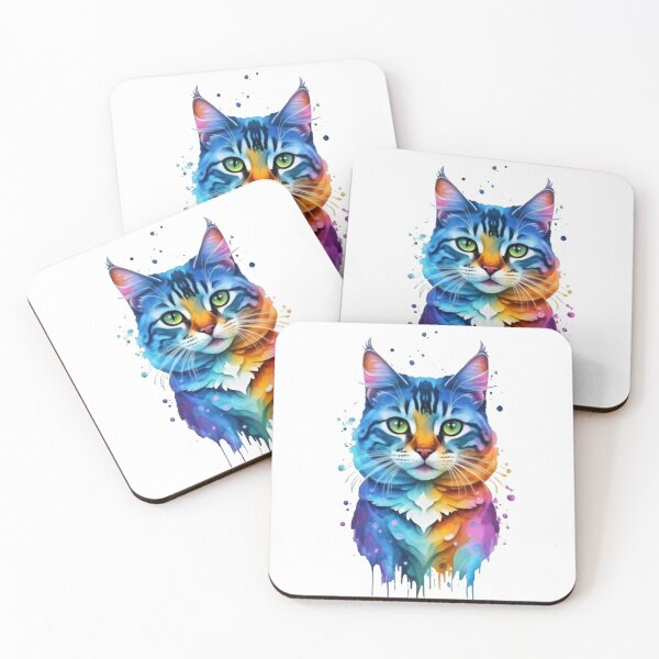 Item preview, Cute Colorful Cat for Women's Girls Men Boys - Cat Lovers T-Shirt designed and sold by PalleteCreation.
