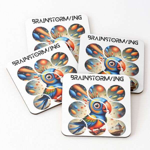 Item preview, Parrot Brainstorming, abstract artpiece,  designed and sold by Coolparrotgirl.