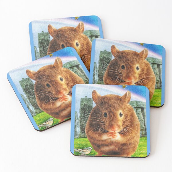 Item preview, Hamster in Front of Stonehenge Portrait - 'So THAT's Who Built It!' designed and sold by Nikki Fortuin Arts & Crafts.