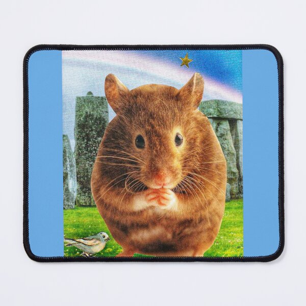 Item preview, Hamster in Front of Stonehenge Portrait - 'So THAT's Who Built It!' designed and sold by Nikki Fortuin Arts & Crafts.