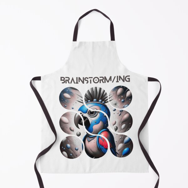 Item preview, Blue  parrot Brainstorming, abstract artpiece,  designed and sold by Coolparrotgirl.