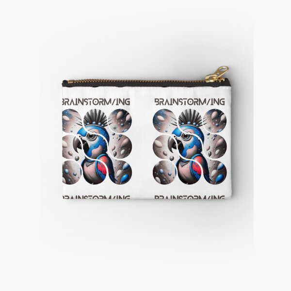 Item preview, Blue  parrot Brainstorming, abstract artpiece,  designed and sold by Coolparrotgirl.