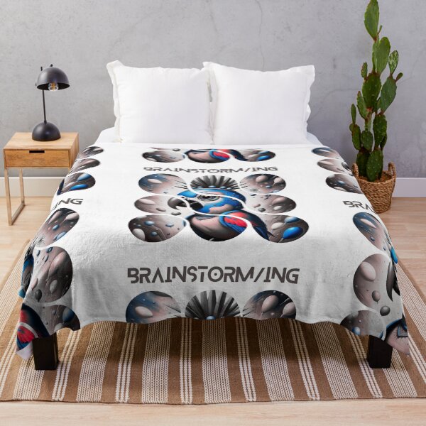 Item preview, Blue  parrot Brainstorming, abstract artpiece,  designed and sold by Coolparrotgirl.
