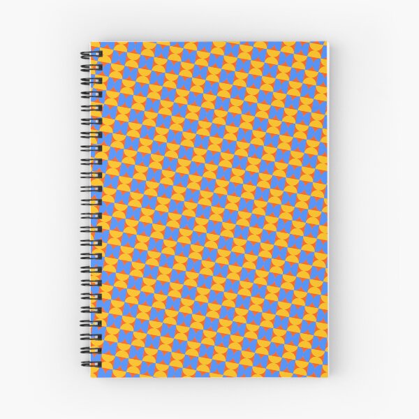 Item preview, Blue & Yellow Semicircle Orange Background Geometry Inifinity Pattern designed and sold by Alchemy-A-La-G.