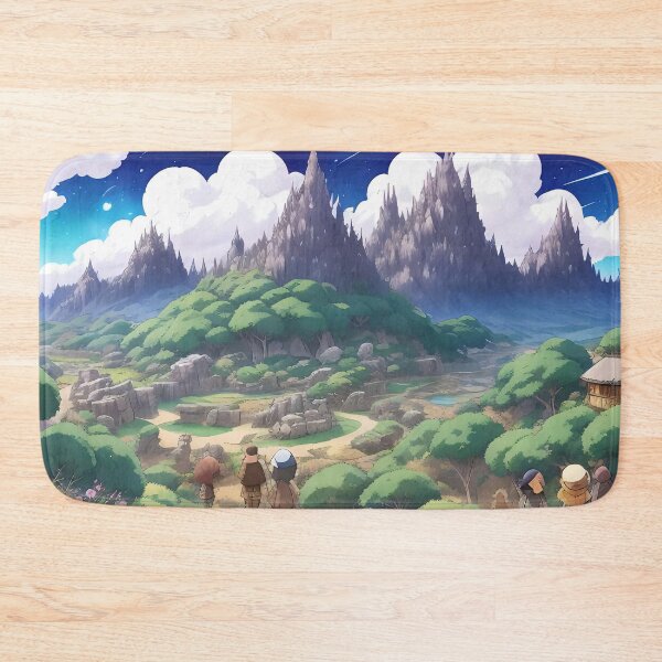 Item preview, Enchanted Village Nestled Amidst Majestic Nature’s Embrace designed and sold by ArtComixHaven.