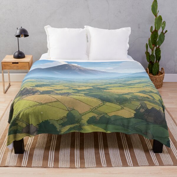 Item preview, Peaceful Valley Amidst Majestic Mountains Under Clear Skie designed and sold by ArtComixHaven.