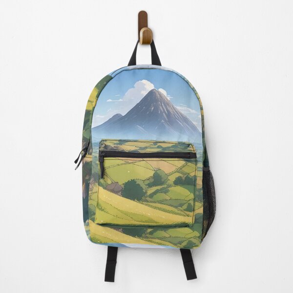 Item preview, Peaceful Valley Amidst Majestic Mountains Under Clear Skie designed and sold by ArtComixHaven.