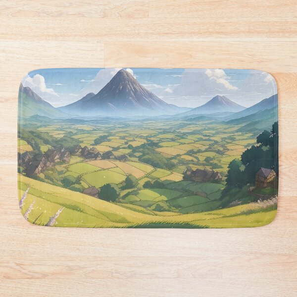 Item preview, Peaceful Valley Amidst Majestic Mountains Under Clear Skie designed and sold by ArtComixHaven.