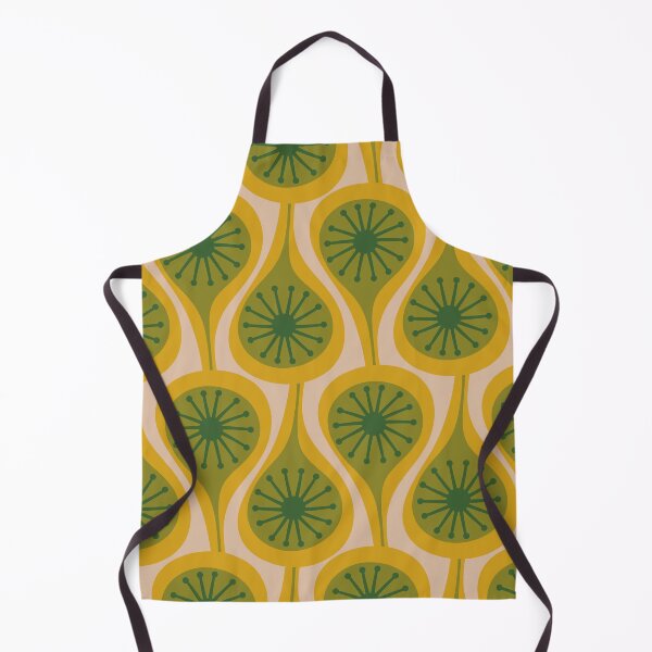 Item preview, Mid Century Modern Atomic Drops Pattern Green Mustard designed and sold by kierkegaard.